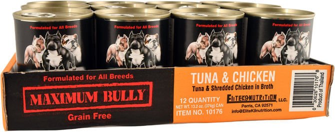 Maximum Bully Tuna & Shredded Chicken in Broth, 13.2 oz - Nail Gallerys