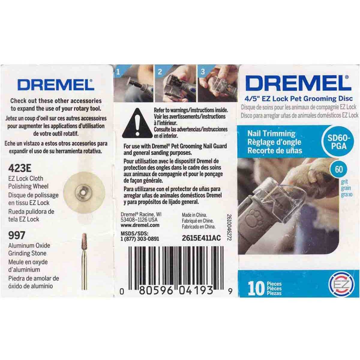 Dremel SD60-PGK EZ Lock Pet Nail Grooming Discs - Nail Gallerys