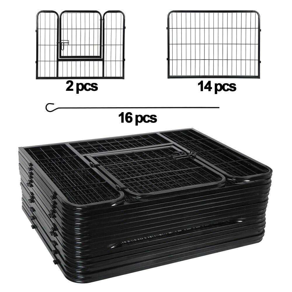 Zenstyle Foldable Detachable Multiple Shape Pet Playpen 16 Panel Dog Kennel Exercise - Nail Gallerys