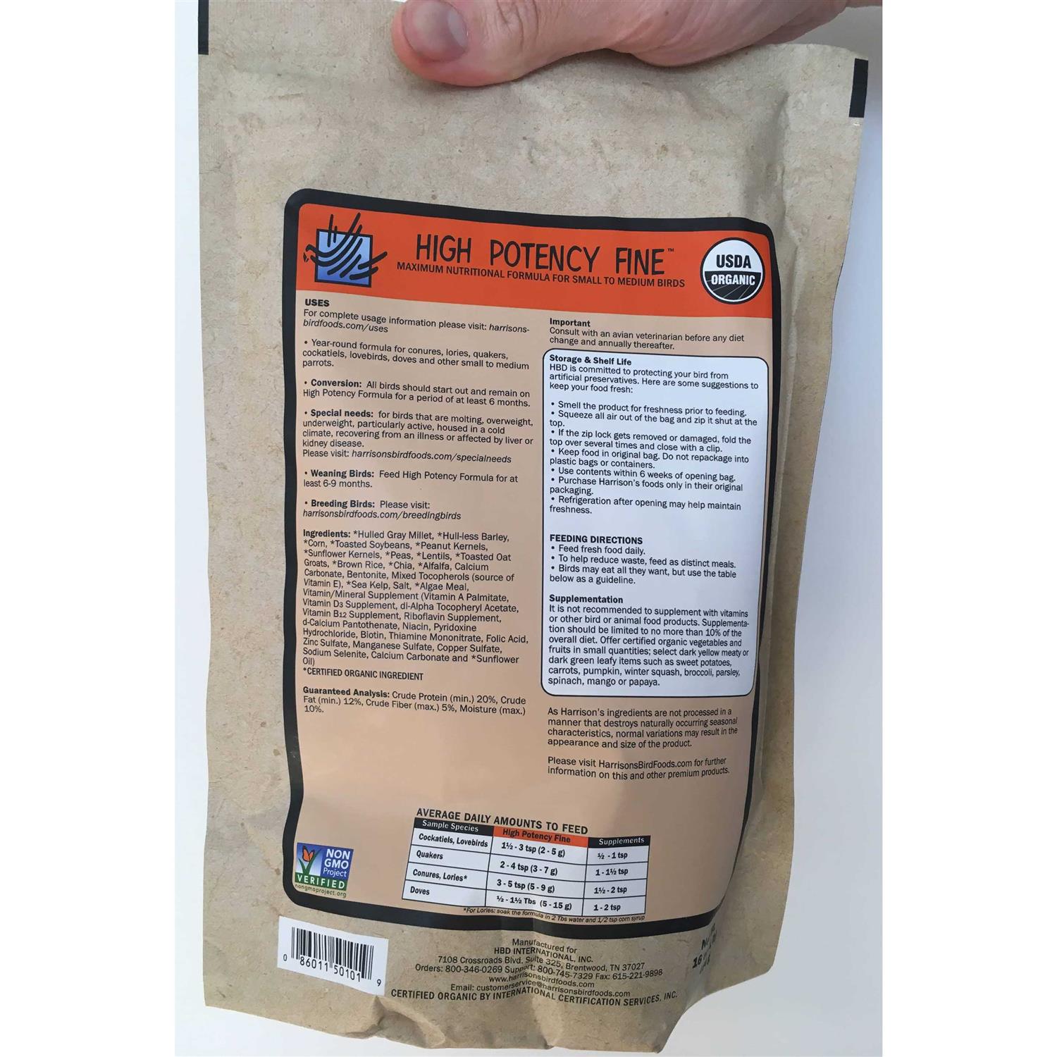 Harrison’s Bird Foods High Potency Fine - Nail Gallerys