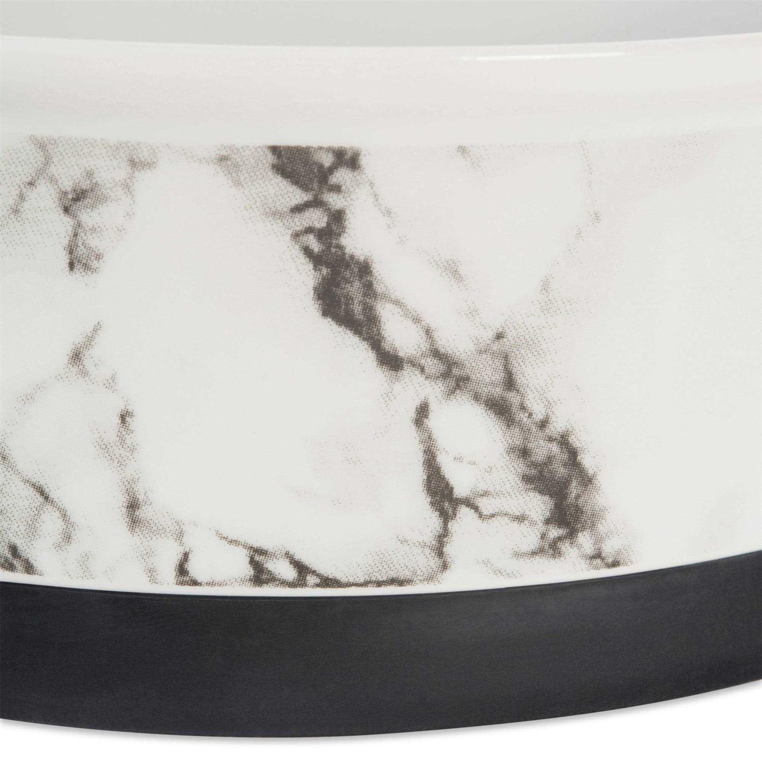 Bone Dry Pet Bowl White Marble Set/2 - Nail Gallerys