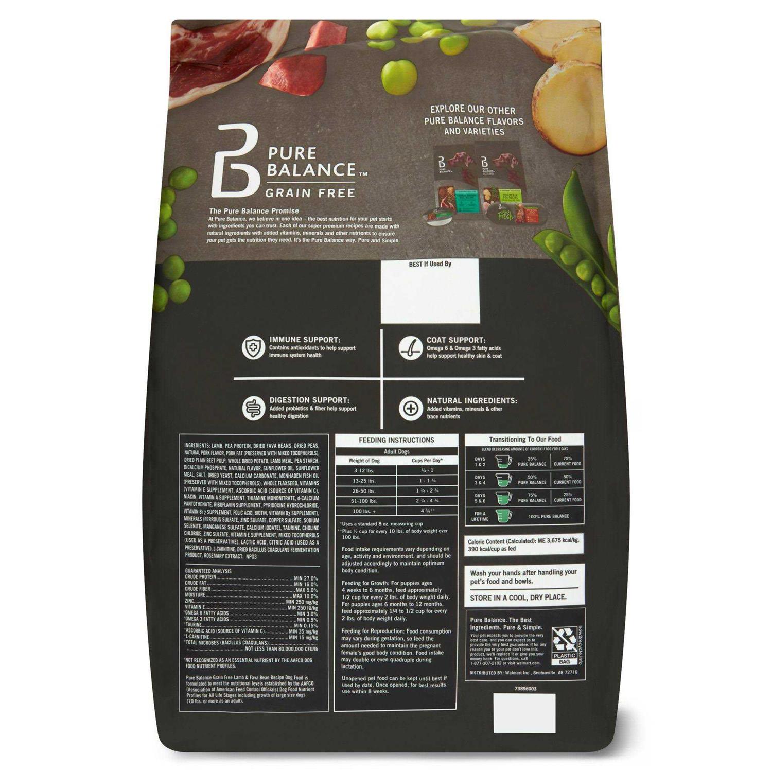 Pure Balance Grain Free Lamb & Fava Bean Recipe Dog Food - Nail Gallerys