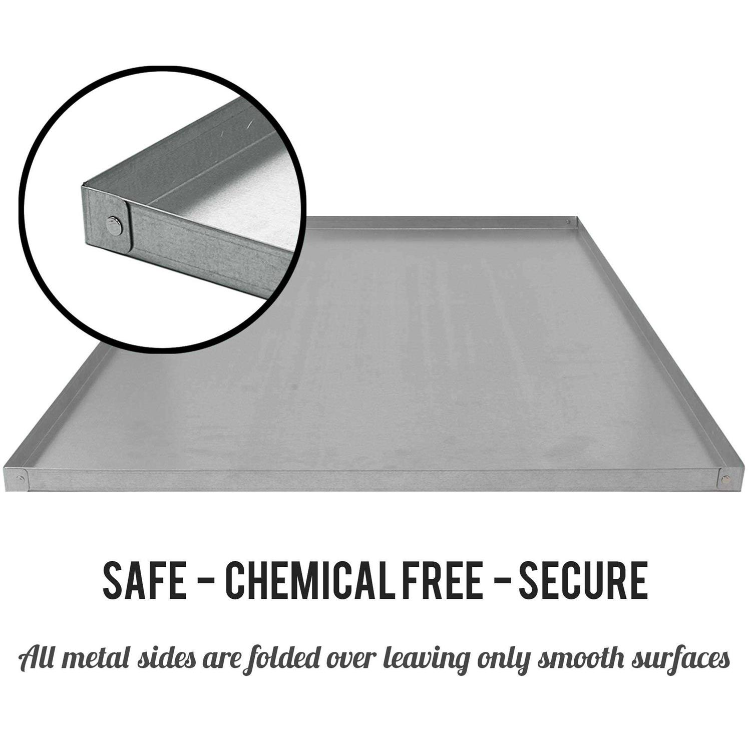KOPEKS Galvanized Metal Tray for Dog Crates, Pet Kennels, Restaurant Grease Traps, and Floor Protection - Nail Gallerys