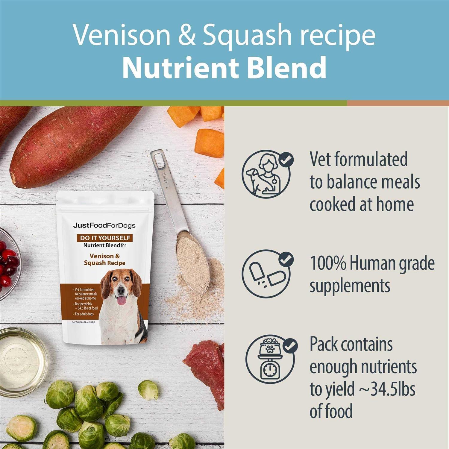 JustFoodForDogs Do It Yourself Nutrient Blend Venison - Nail Gallerys
