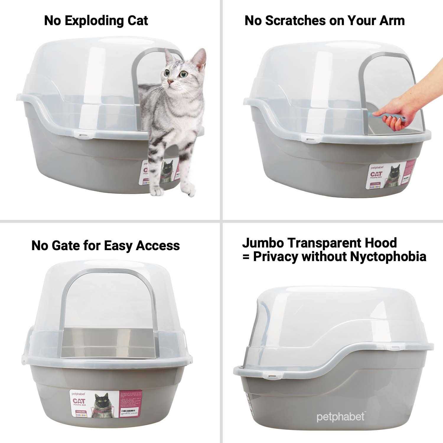 Petfamily Jumbo Hooded Cat Litter Box - Nail Gallerys