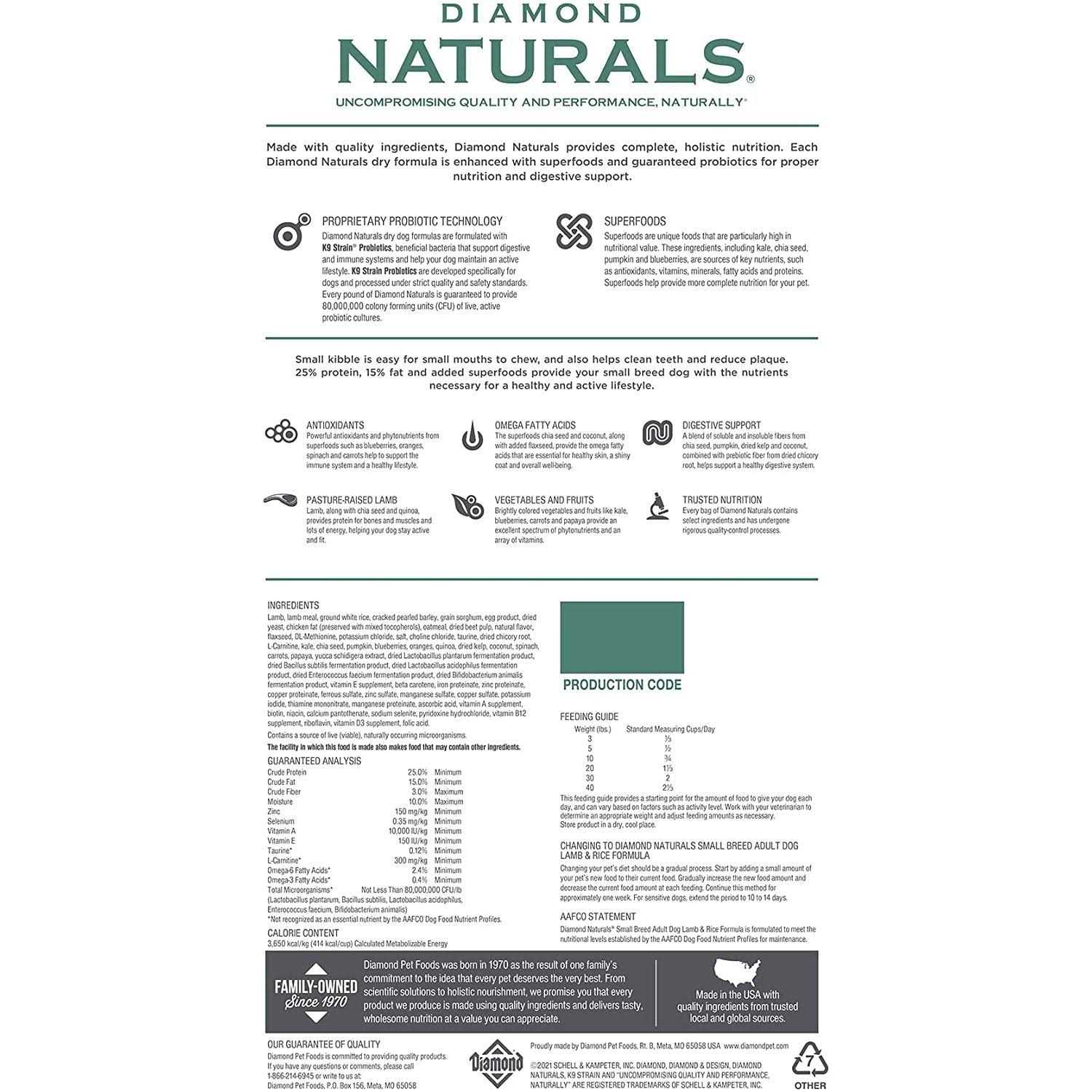 Diamond Naturals Small Breed Adult Lamb & Rice Dry Dog Food - Nail Gallerys