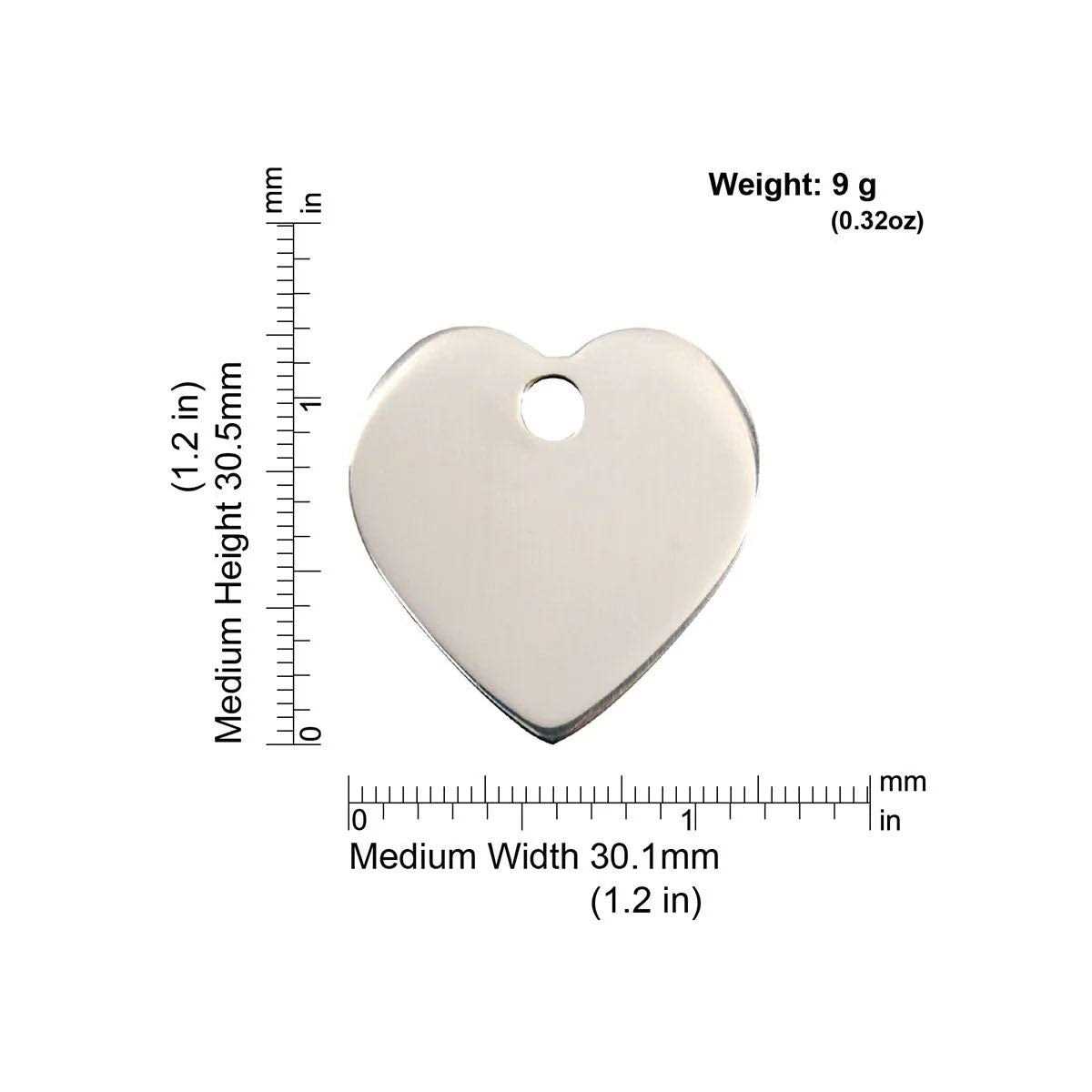 Red Dingo Heart Pet ID Dog Tags - Nail Gallerys