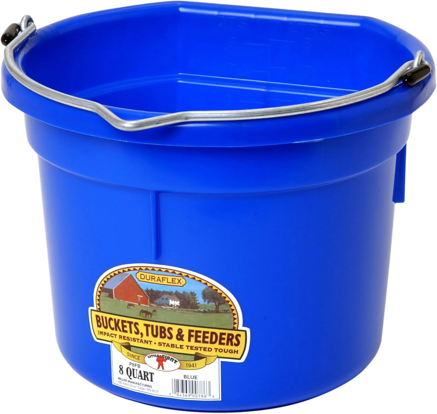 Flat Back Plastic Bucket, 8 qt - Nail Gallerys