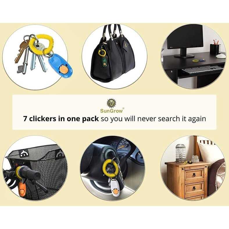 SunGrow Clickers with Wrist Band Dog & Cat Potty & Treat Training Tool - Nail Gallerys