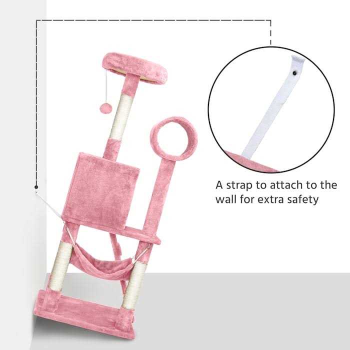 Topeakmart Plush Cat Tree Condo with Hammock Tunnel - Nail Gallerys