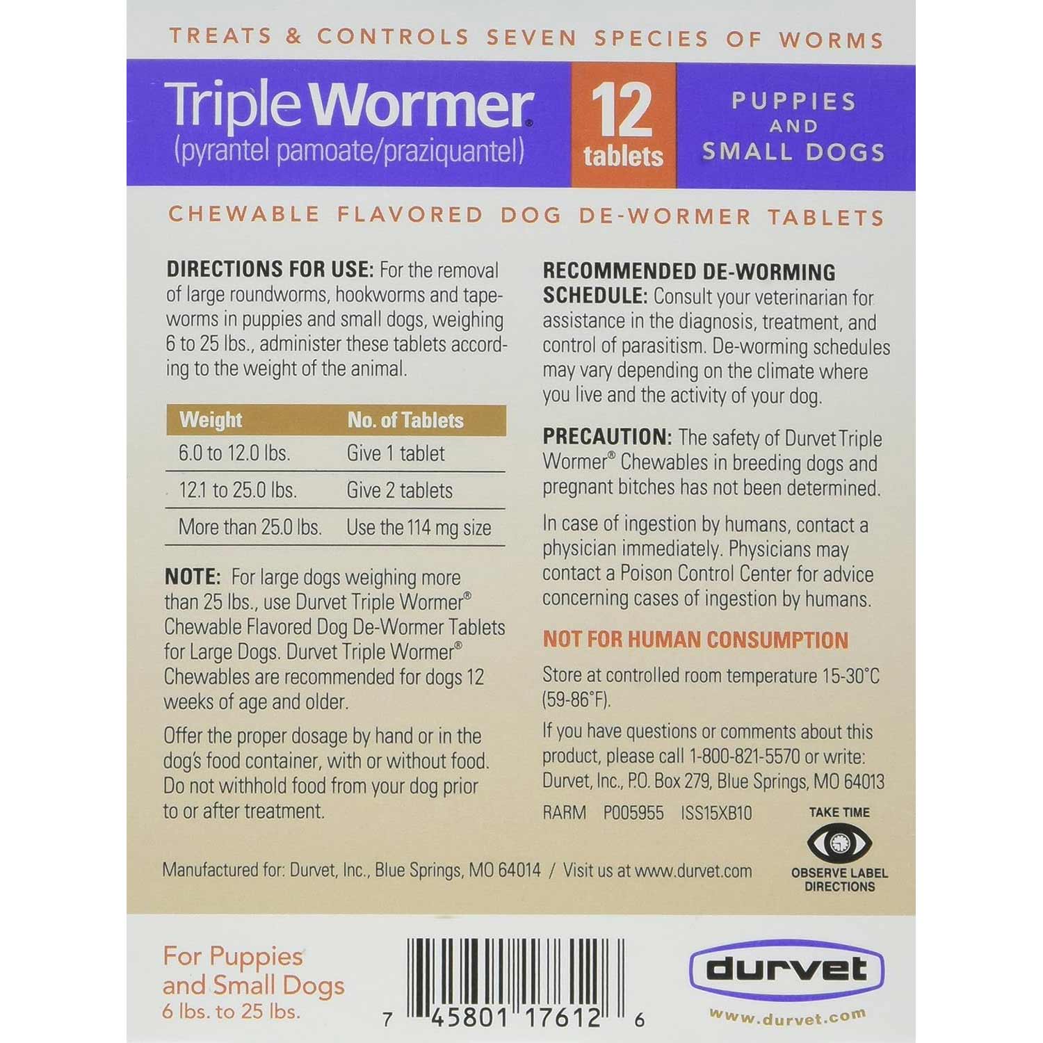 Triple Wormer for Dogs, 12 ct - Nail Gallerys