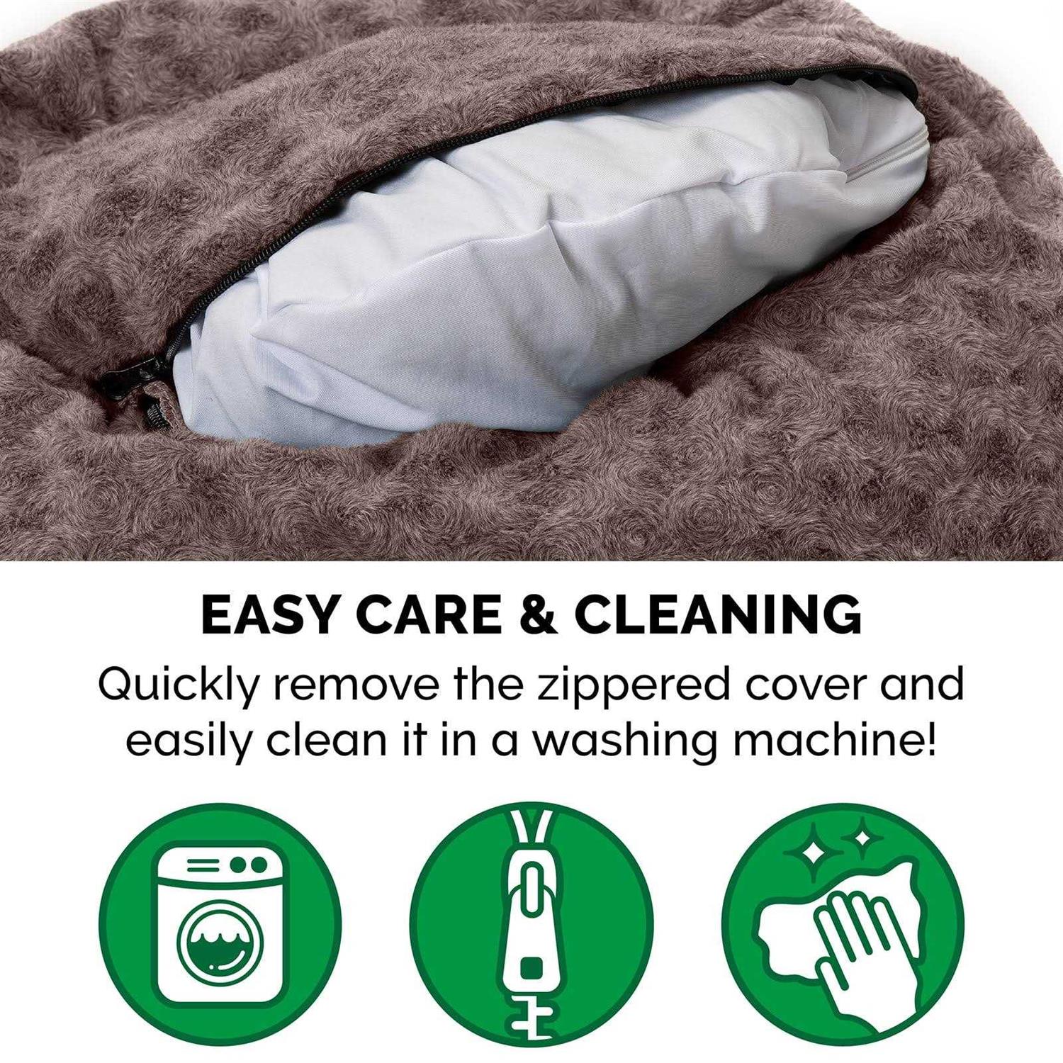 FurHaven Curly Fur Plush Donut Dog Bed - Nail Gallerys