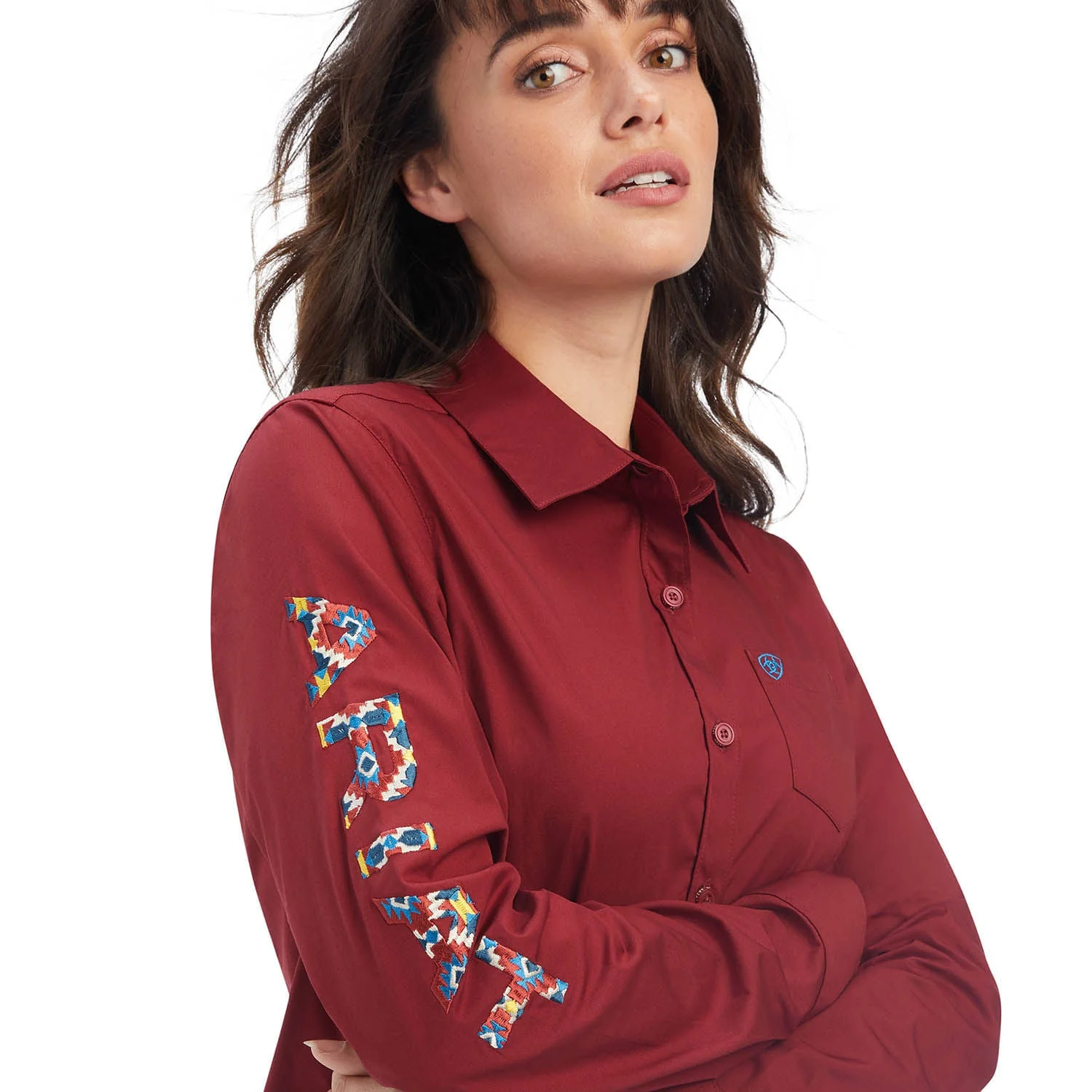Ariat Team Kirby Stretch Shirt, Rouge Red - Nail Gallerys