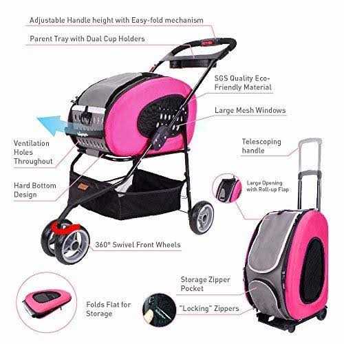 Ibiyaya 5-in-1 Combo EVA Pet Carrier / Stroller - Nail Gallerys