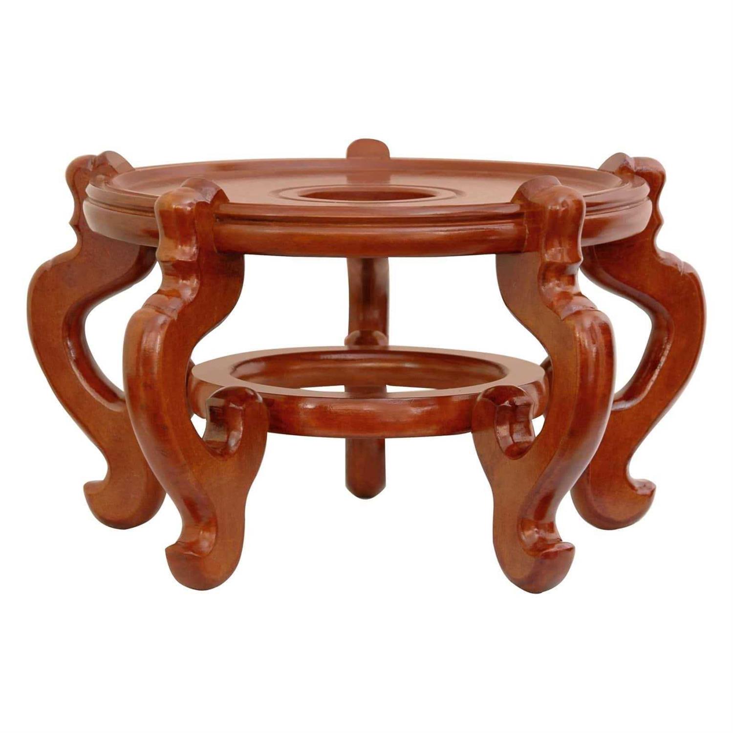 Oriental Furniture Rosewood Fishbowl Stand - Nail Gallerys