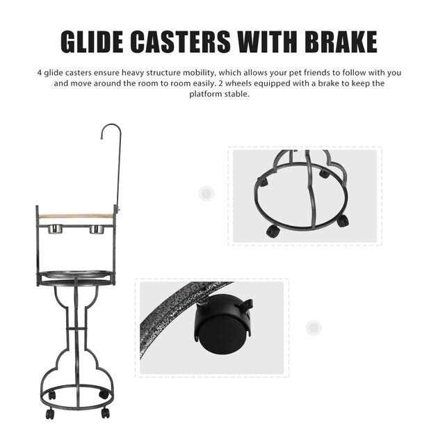 Coziwow 72 in. H Large Bird Play Stand Feeder Parrot Perch - Nail Gallerys