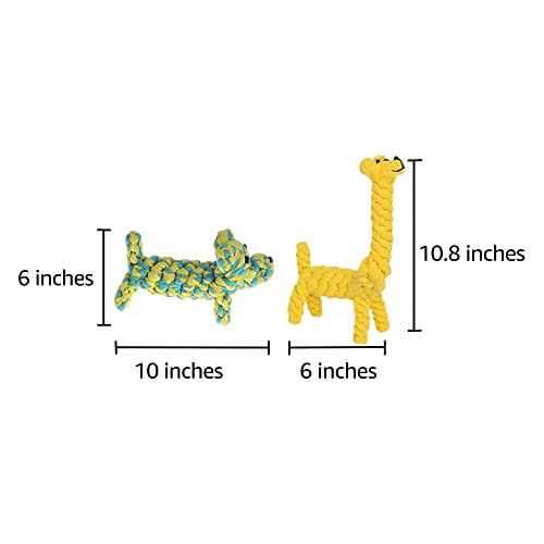SunGrow Aggressive Chewers Small Dog & Cat Tug of War Rope & Chase Teething Toys - Nail Gallerys