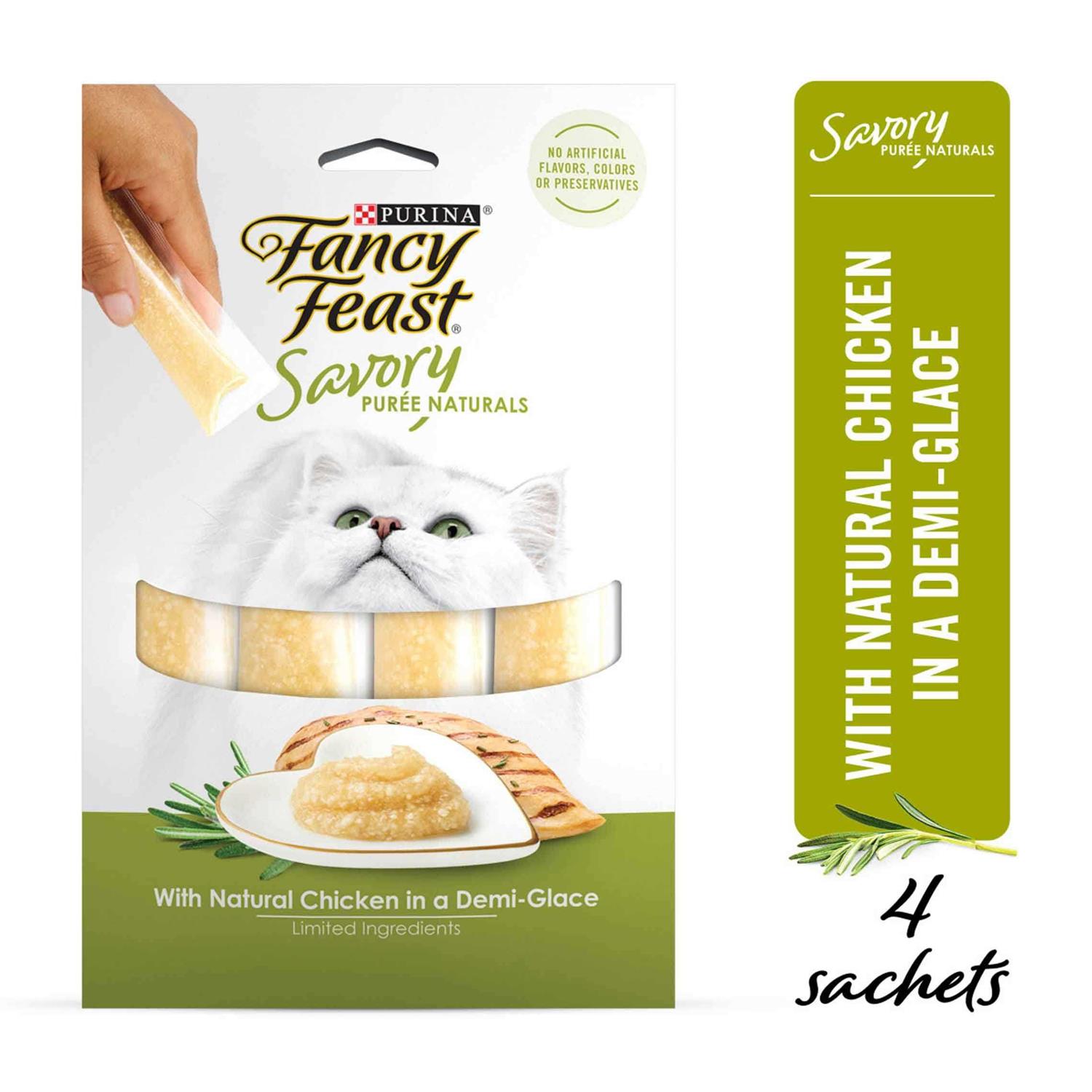 Fancy Feast Savory Puree Naturals With Chicken in a Demi-Glace Squeezable Cat Treats - Nail Gallerys