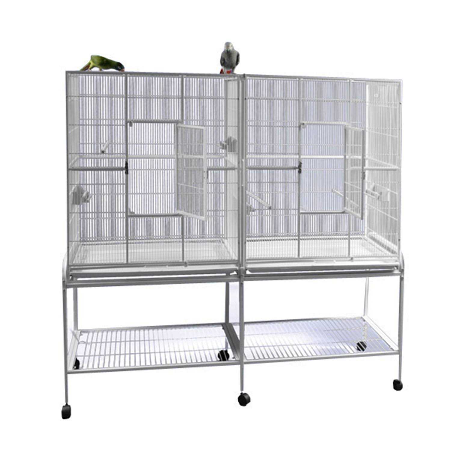 A E Double Flight Cage with Divider - Nail Gallerys