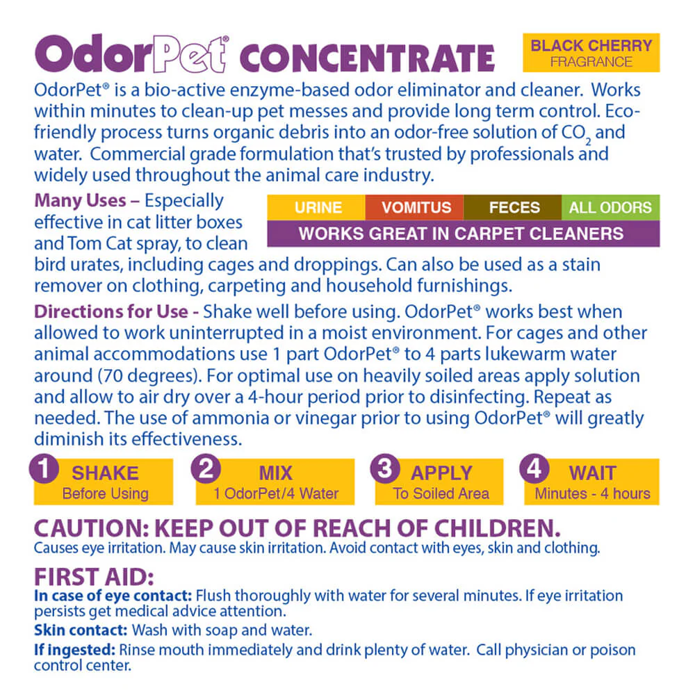 OdorPet Stain and Odor Remover Concentrate, ? Gallon - Nail Gallerys