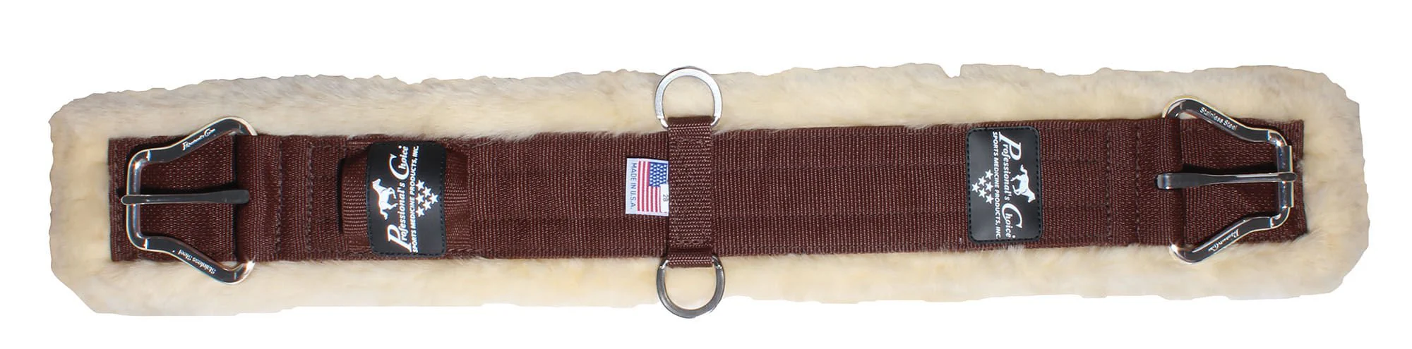 Professional's Choice Wooled Lambskin Western Cinch, Brown - Nail Gallerys