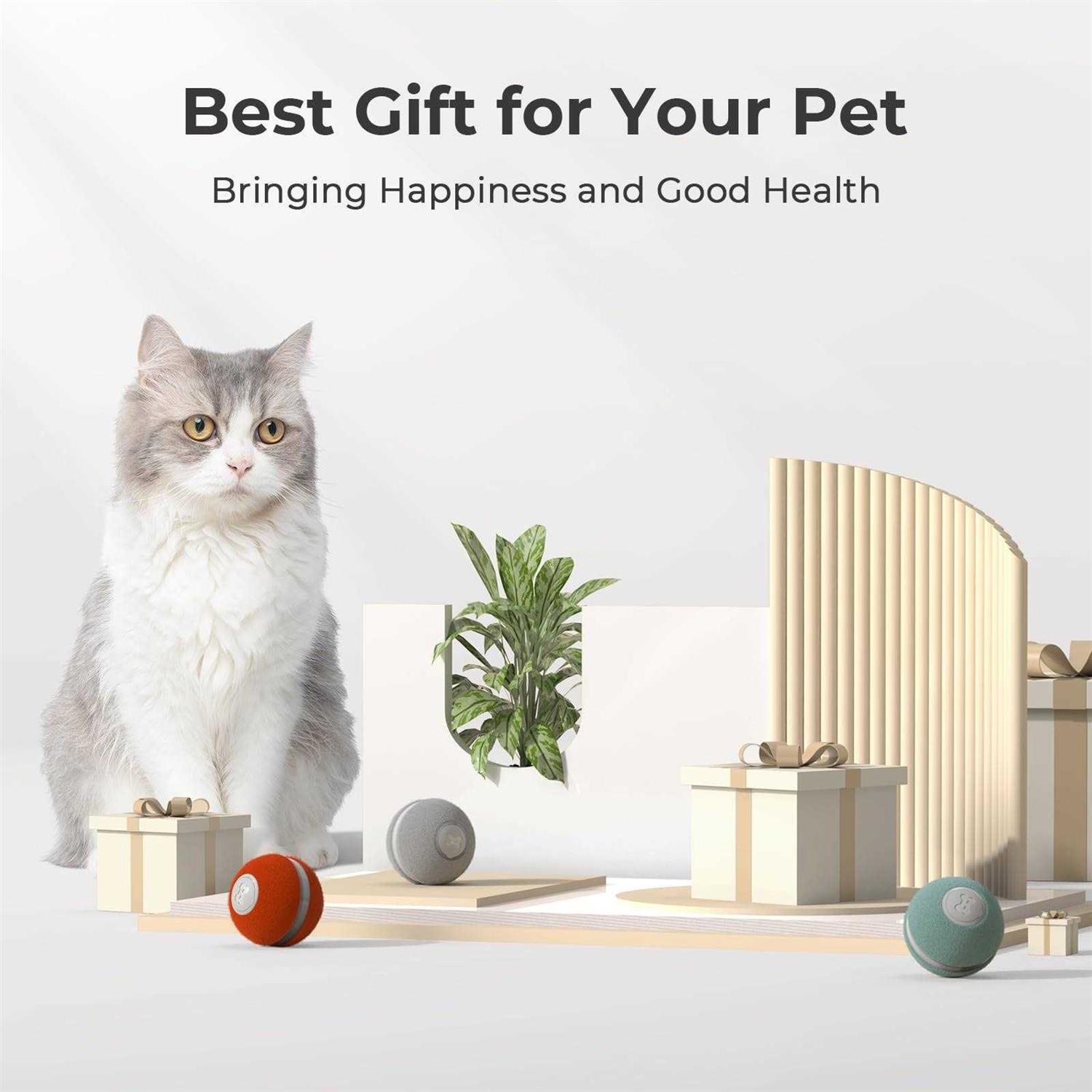 Cheerble Smart Interactive Cat Toy, Automatic Moving Bouncing Rolling Ball for Indoor Cat Kitten, Peppy Pet - Nail Gallerys