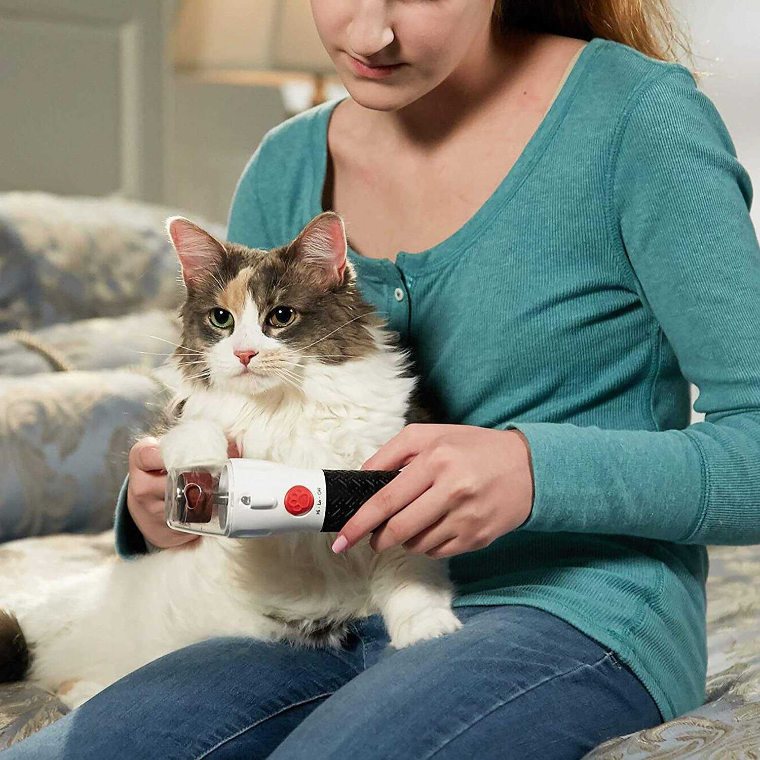 Bell+Howell PAWPERFECT Pet Nail Rotating File with 7000-14000 RPM’s, Dog Nail Grinder Gentle and Painless Trimmer in 3 Modes with 3 Replacement - Nail Gallerys