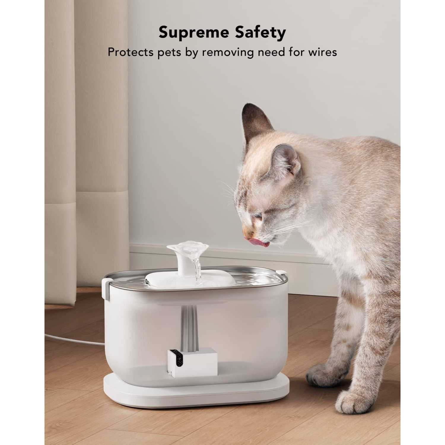 PETLIBRO Cat Water Fountain with Wireless Pump 2.5L/84oz Dockstream Automatic Pet Water Fountain - Nail Gallerys