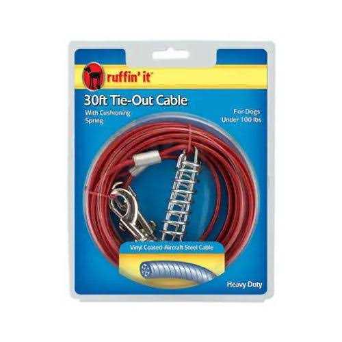 Ruffin’It 29230 Cable Tie-Out with Cushioning Spring Heavy-Duty - Nail Gallerys