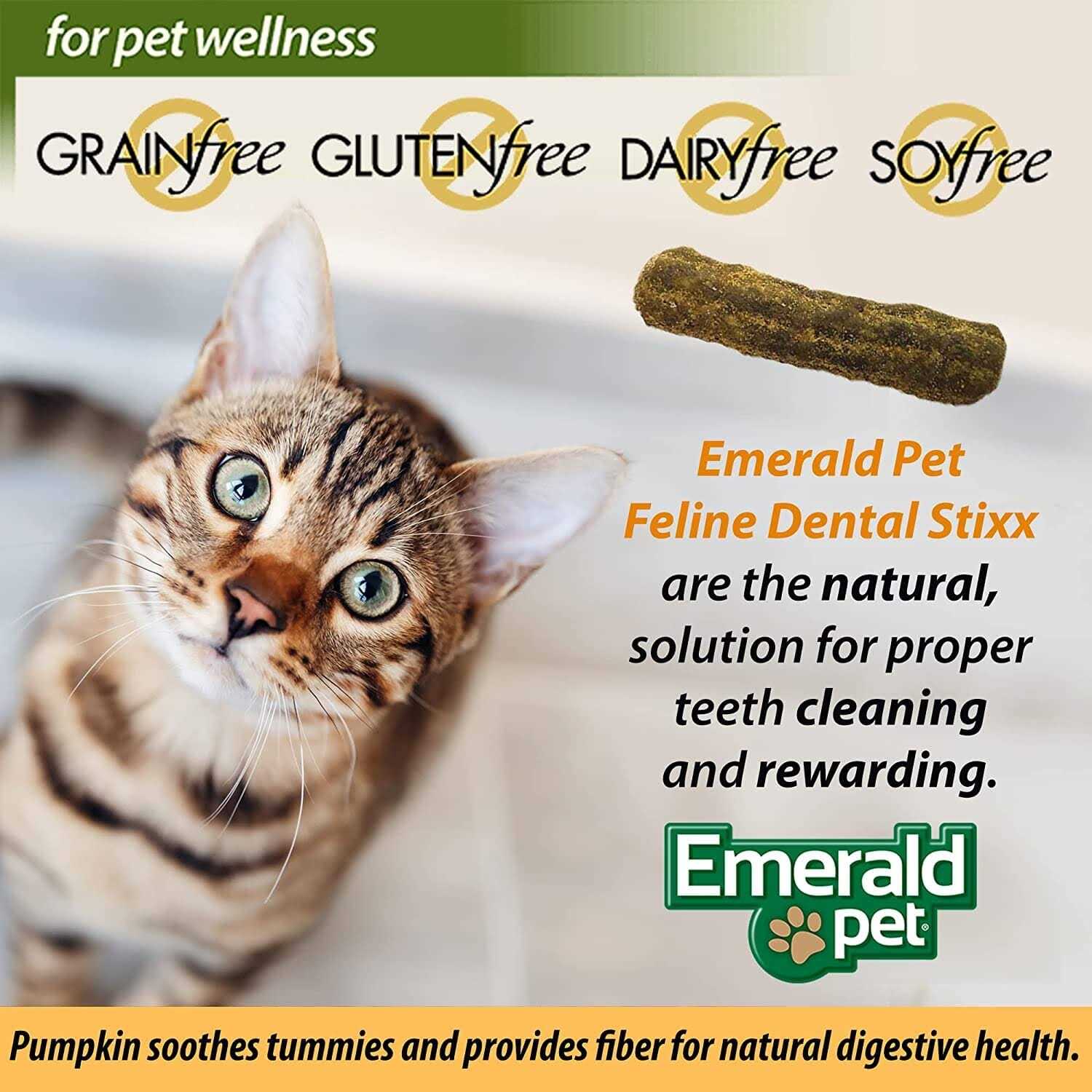 Emerald Pet Feline Dental Stixx Dental Cat Treats Tuna & Pumpkin - Nail Gallerys