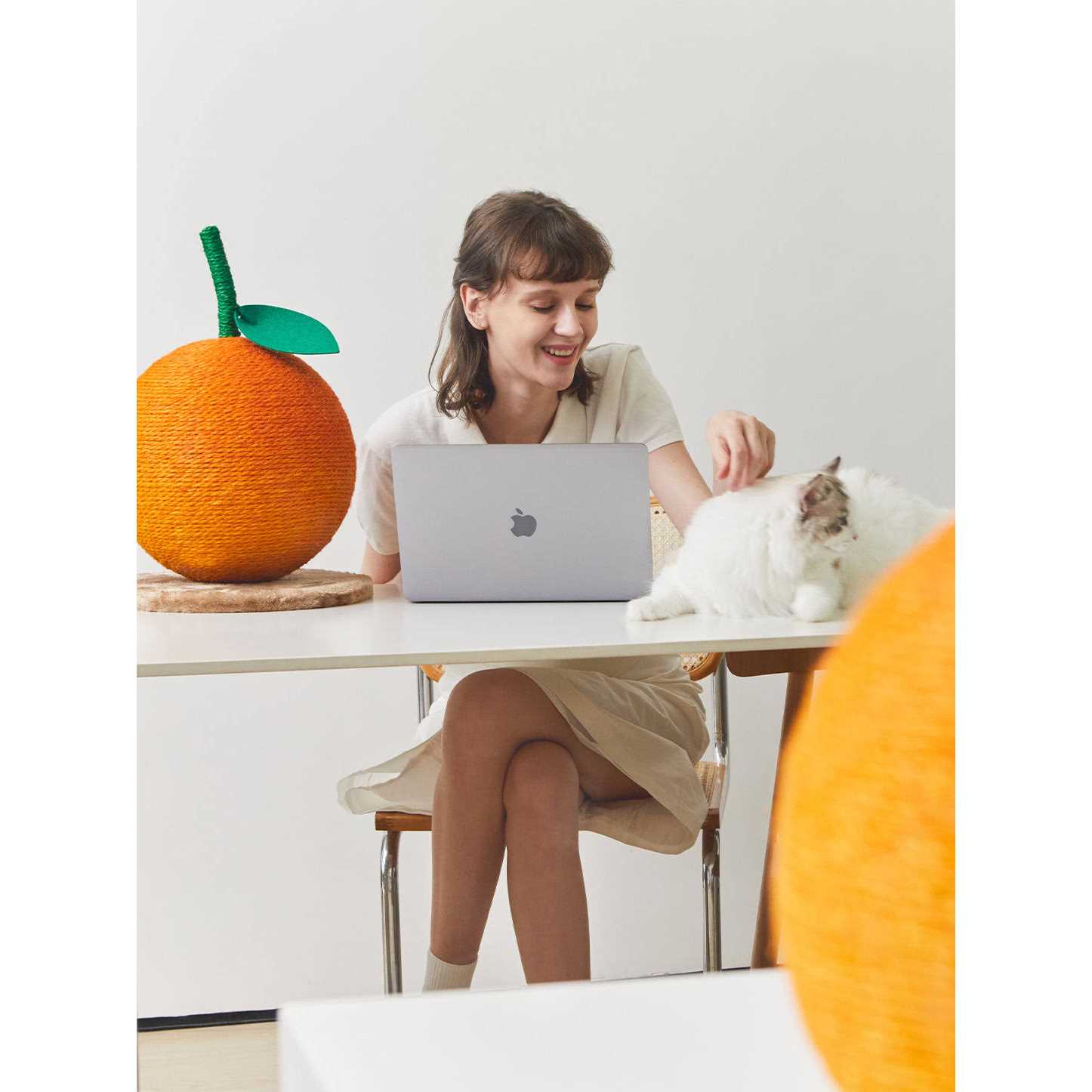 Vetreska Tangerine Cat Scratching Ball Toy - Nail Gallerys