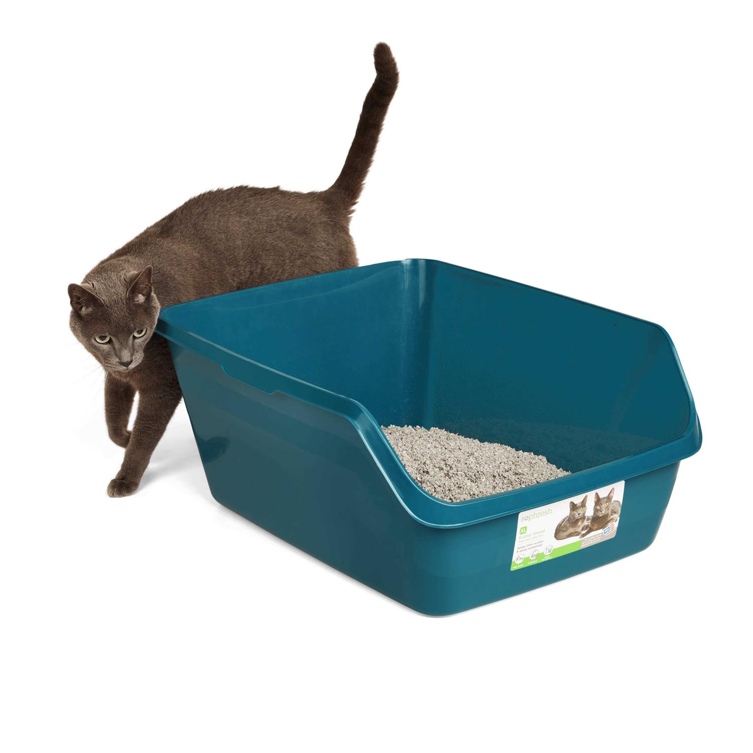 So Phresh Scatter Shield High-Back Litter Box - Nail Gallerys