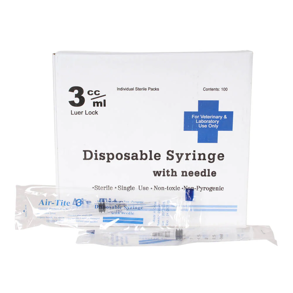 Air-Tite Luer Lock Syringes with Needles, 100 Count - Nail Gallerys