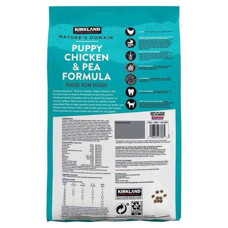 Kirkland Signature Nature’s Domain Puppy Formula Chicken & Pea Dog Food 20 lb - Nail Gallerys