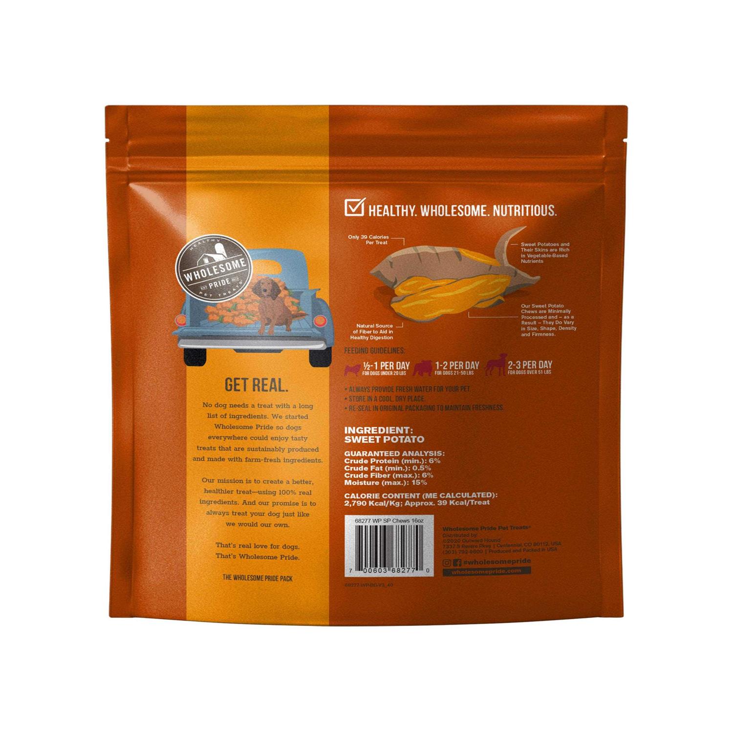 Wholesome Pride Sweet Potato Fries Dog Treats - Nail Gallerys