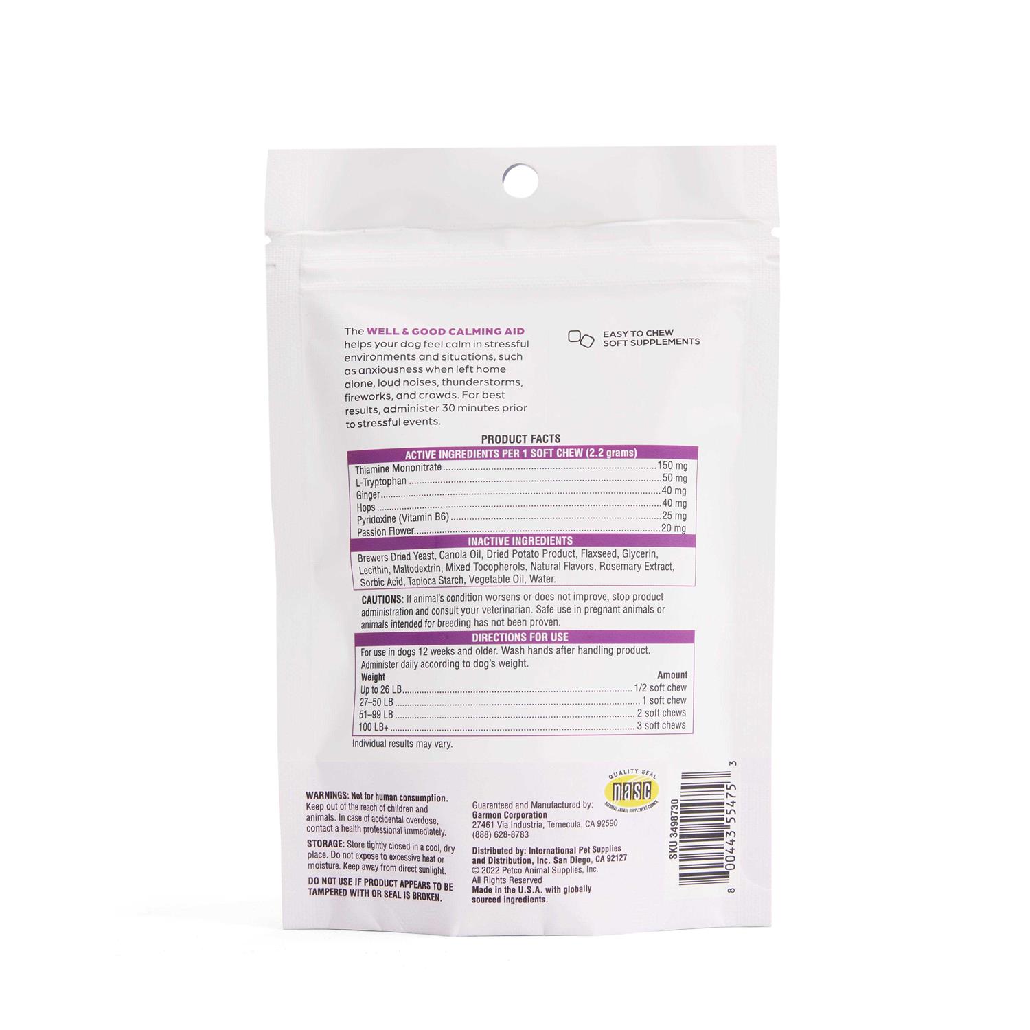 Well & Good Calming Dog Chews - Nail Gallerys