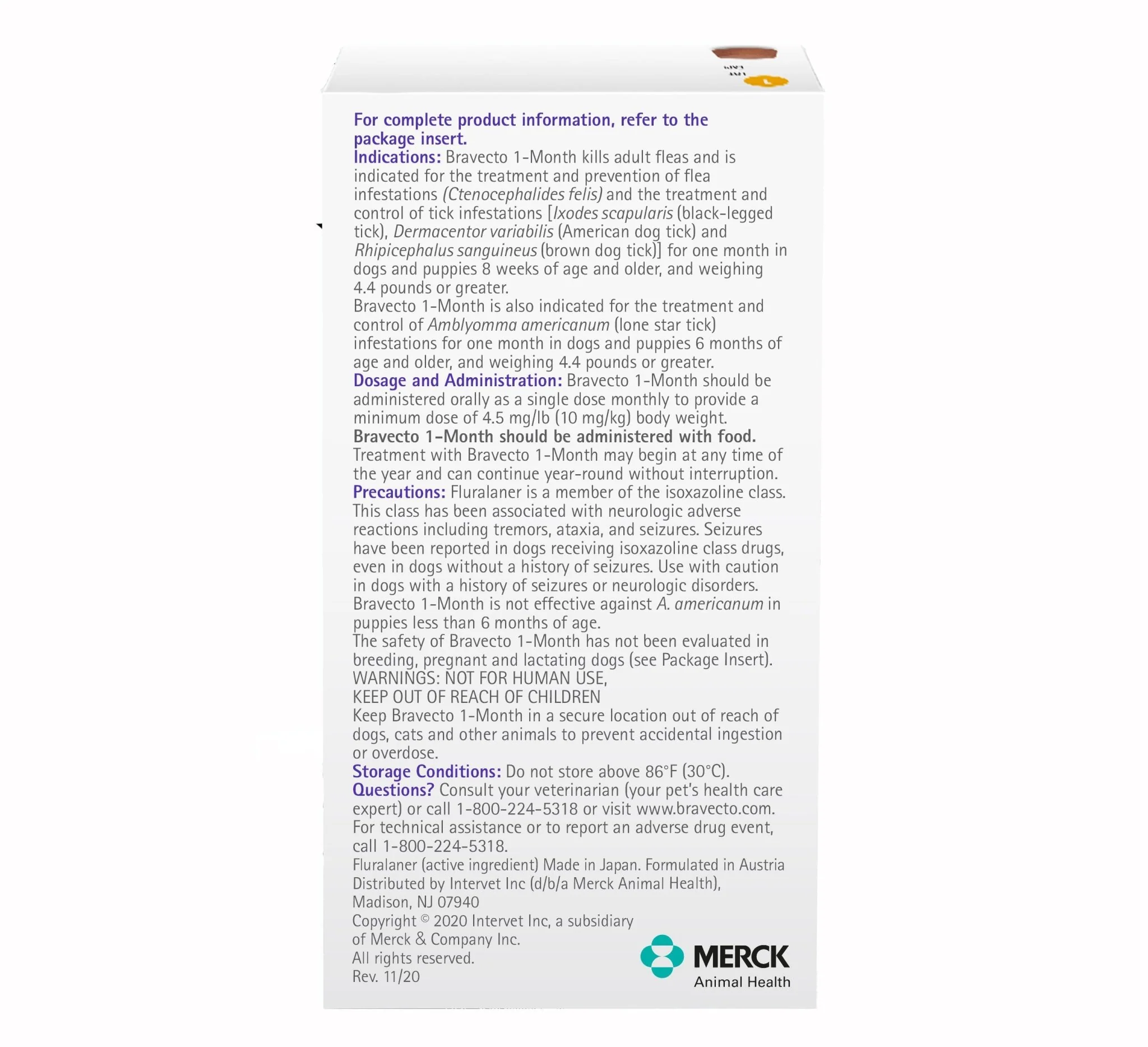 Bravecto (fluralaner) Chews for Dogs, 1 Month Treatment - Nail Gallerys