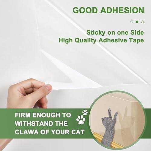 CORKAS Cat Scratch Protector, 11.8in x Vinyl, Easy to Apply, Protects Doors and Furniture - Nail Gallerys