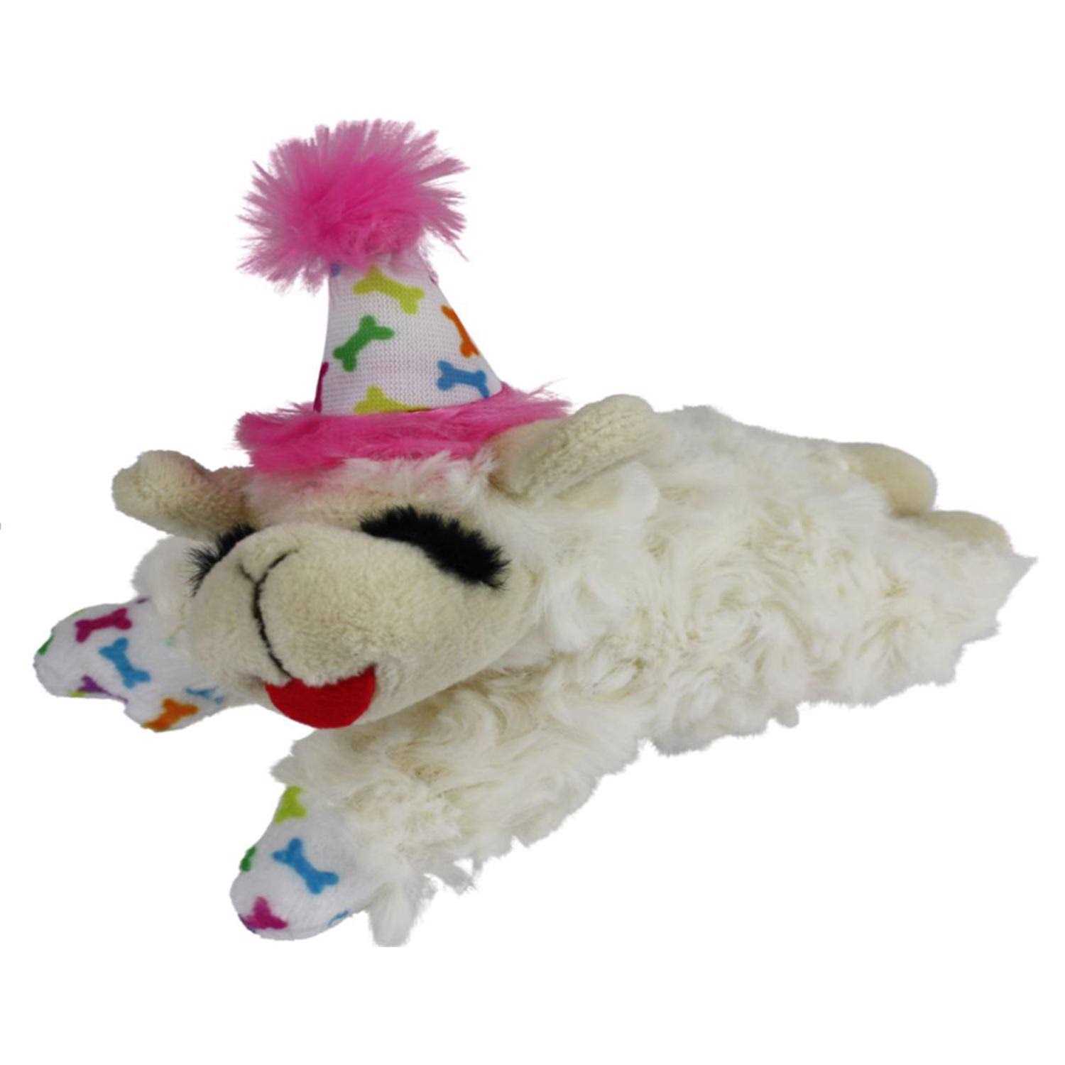 Multipet Lamb Chop Dog Toy with Birthday Hat - Nail Gallerys