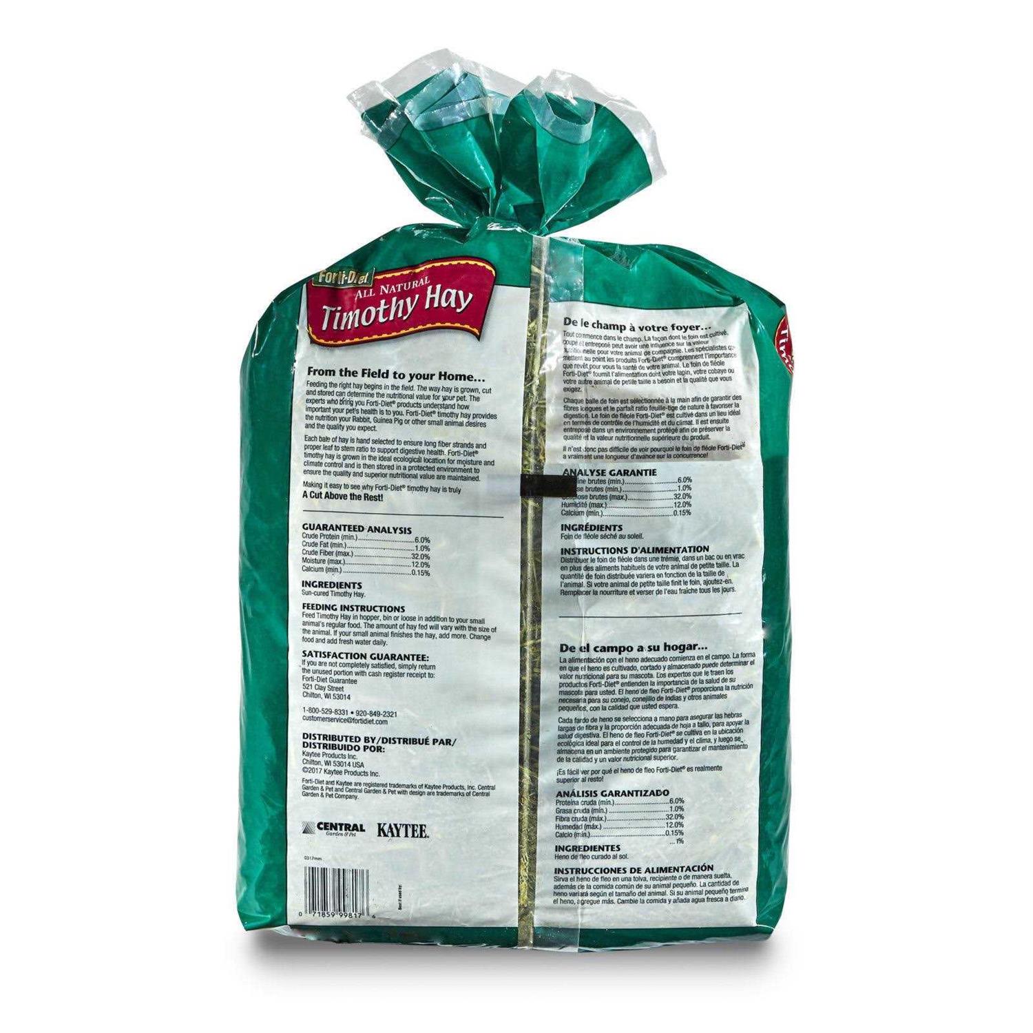 Kaytee Forti-diet Natural Timothy Hay - Nail Gallerys