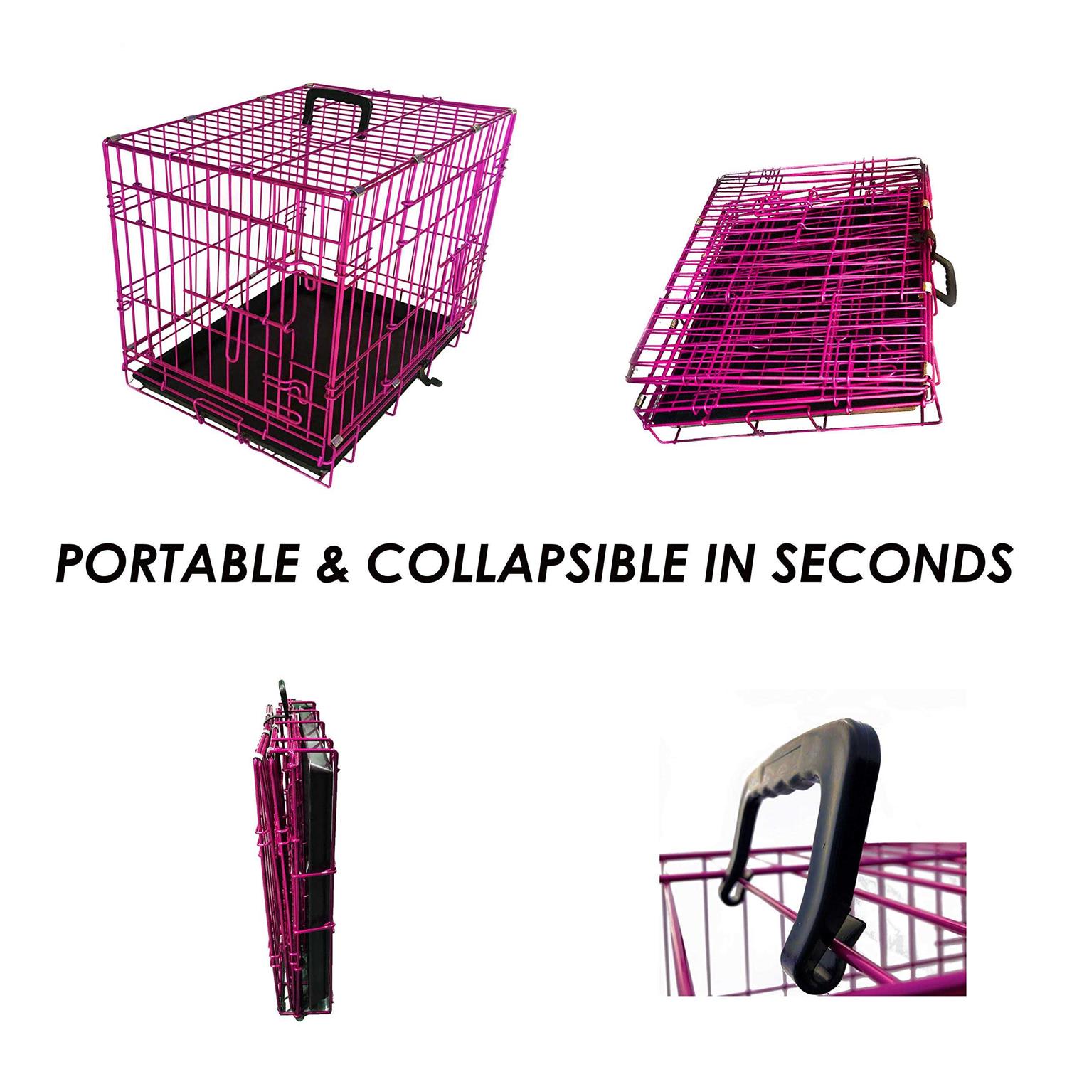 Pet Expressions Colored Metal Wire Dog Crate - Nail Gallerys
