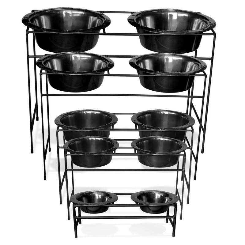 Platinum Pets Double Diner Feeder with Stainless Steel Dog Bowls - Nail Gallerys