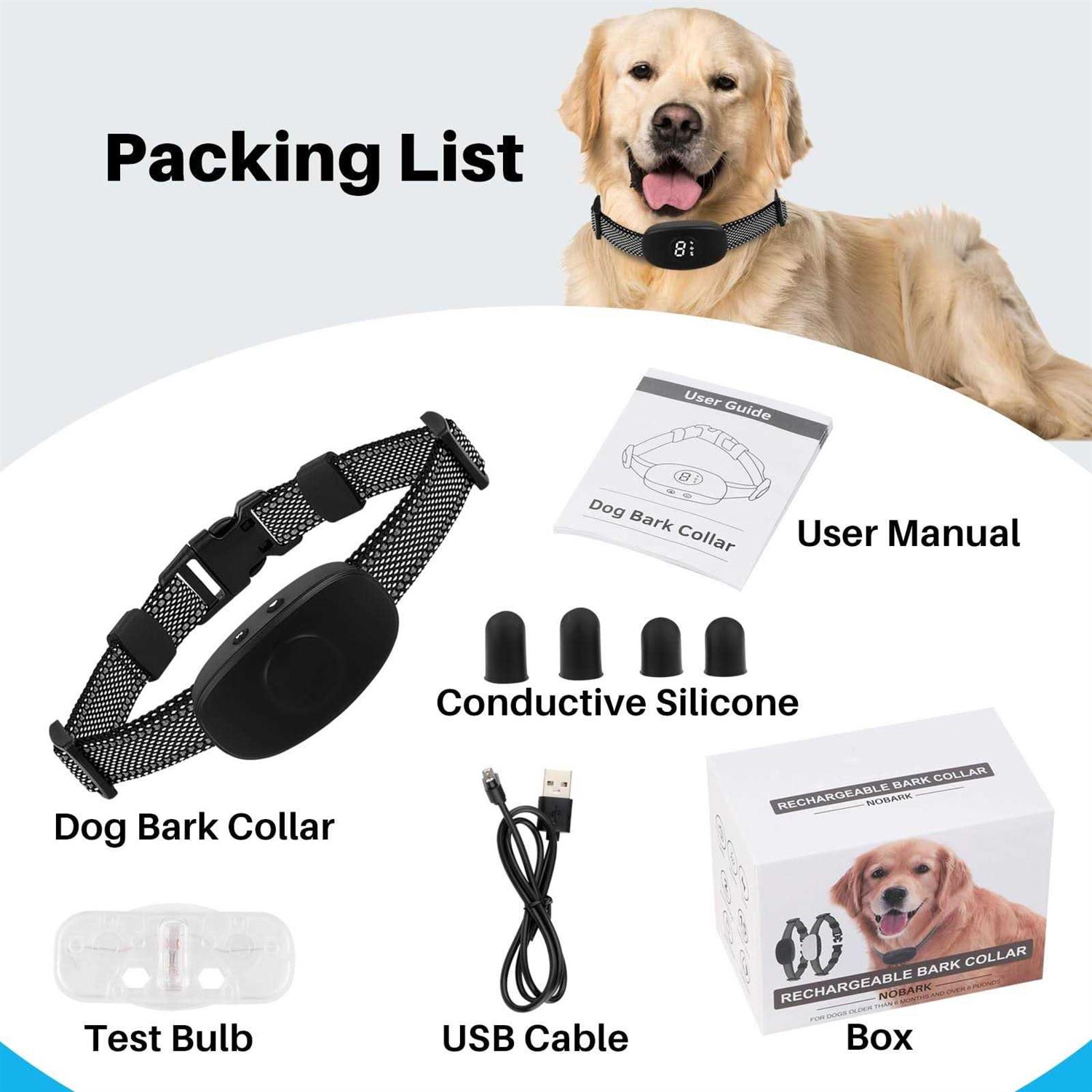 Bebang Bark Collar for Dogs 3 Modes Beep Vibration Shock Dog Bark Collar for Small Medium Large Dogs in Humane Effective Methods - Nail Gallerys