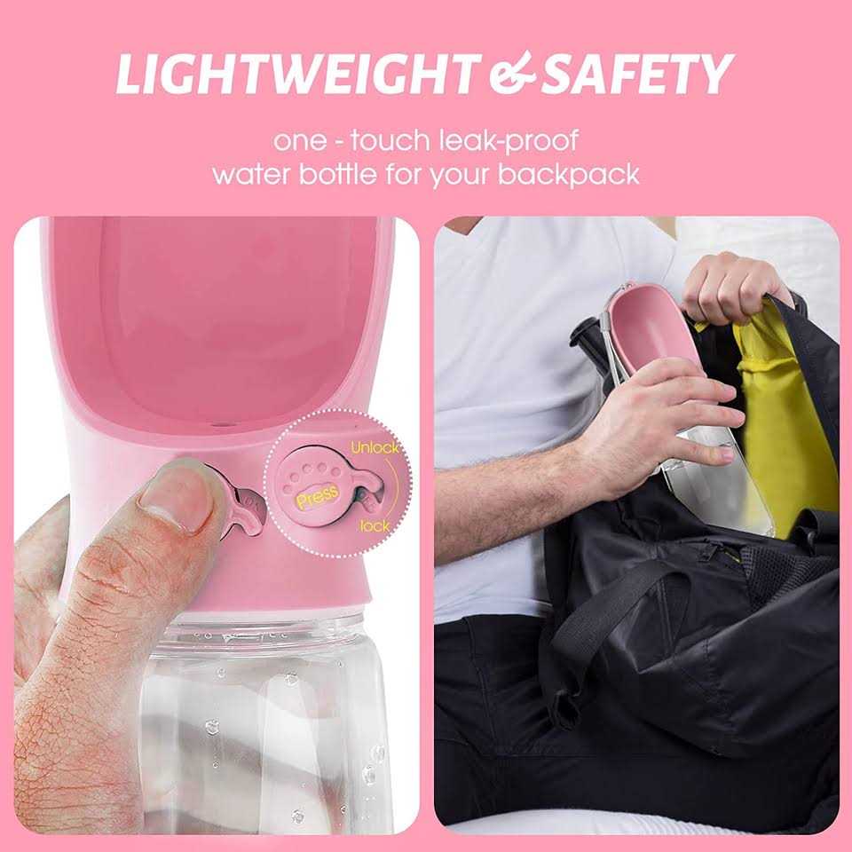 Kalimdor Dog Water Bottle Leak Proof Portable Puppy Water Dispenser with Drinking Feeder for Pets Outdoor Walking - Nail Gallerys