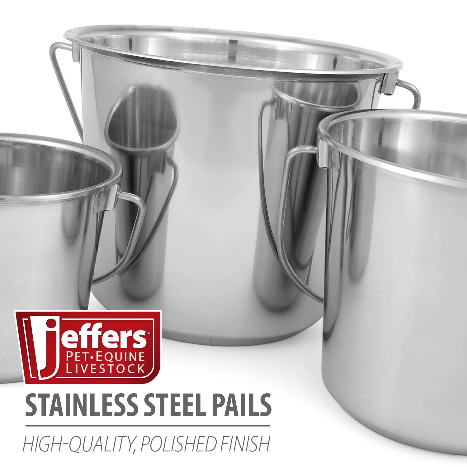 Multi-Purpose Stainless Steel Pails with Handle - Nail Gallerys