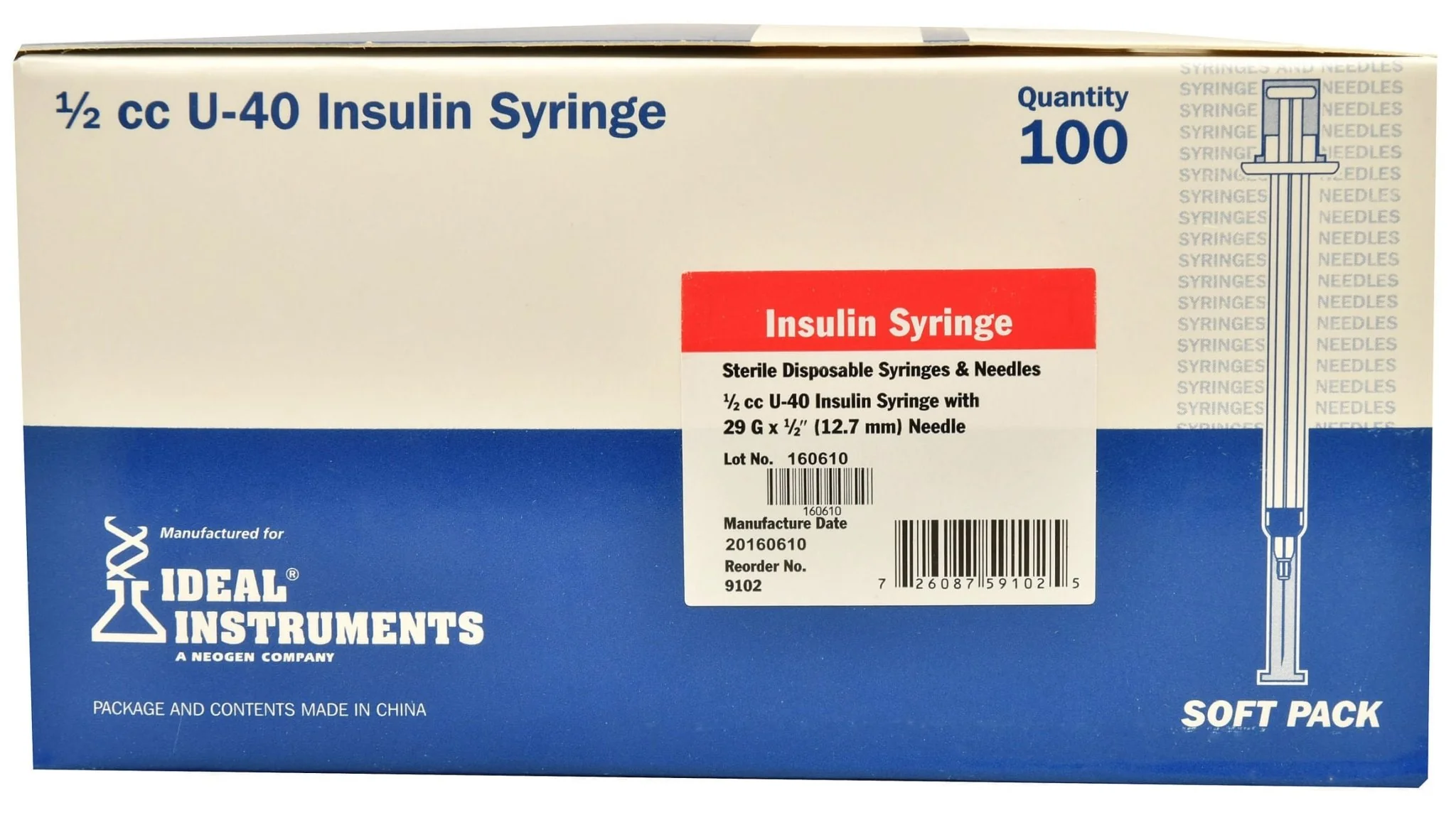 U-40 Syringes with 29G x 1/2