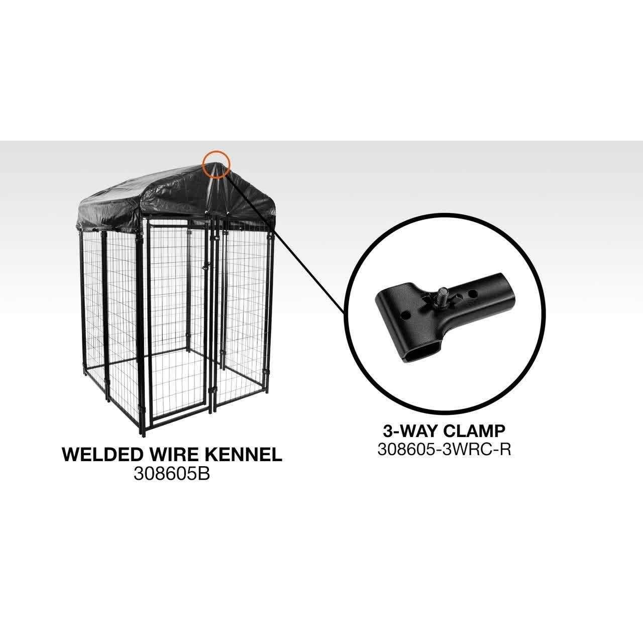 Black Metal Replacement Panel for 4 ft. x 4 ft. x 6 ft. and 4 ft. x 8 ft. x 6 ft. Welded Wire Kennel - Nail Gallerys