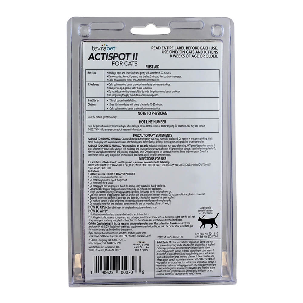 TevraPet Actispot II for Cats, 6 Month Supply - Nail Gallerys