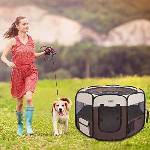 Aliparr Portable Pet Playpen,Dog Playpen Foldable Pet Exercise Pen Tents for Dogscatsrabbitspets,Cat Playpen Indooroutdoor Travel Camping Use - Nail Gallerys