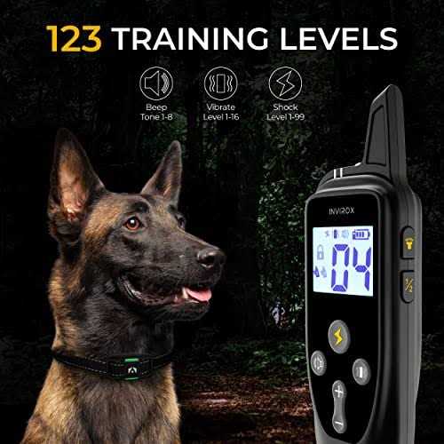 INVIROX Dog Shock Collar for Large Dogs 123 Levels Dog Training Collar - Nail Gallerys